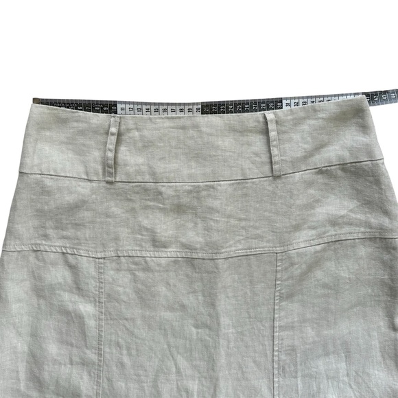 For Cynthia 100% Linen Maxi Long Modest Skirt Sand Neutral Boho Chic Size Medium - Picture 4 of 16